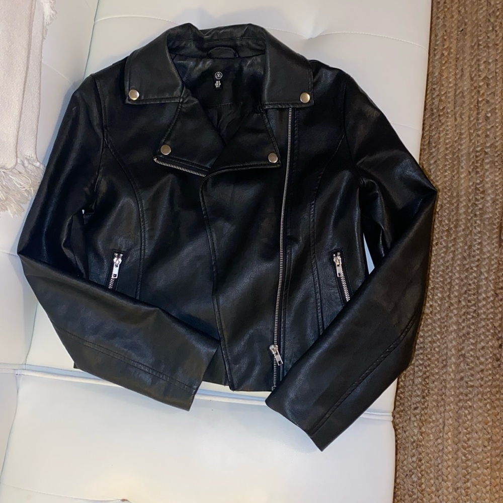 Black leather jacket